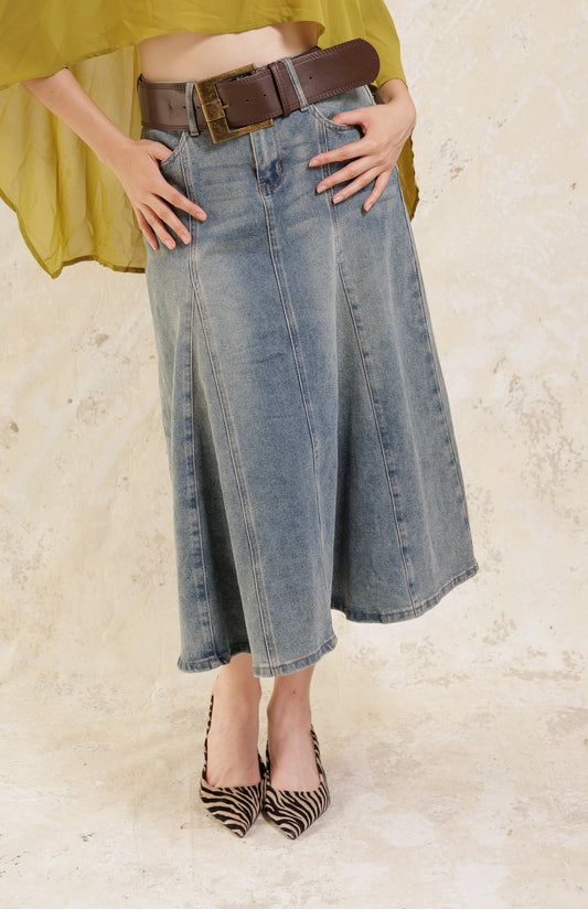 Long Denim Skirt