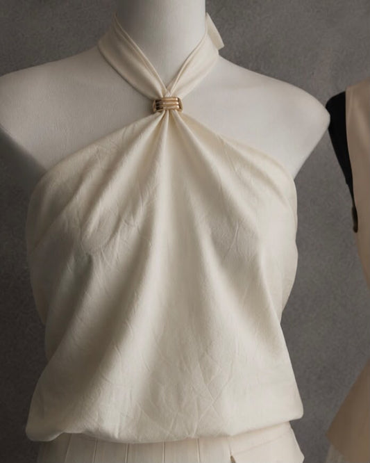Beige Halter Top