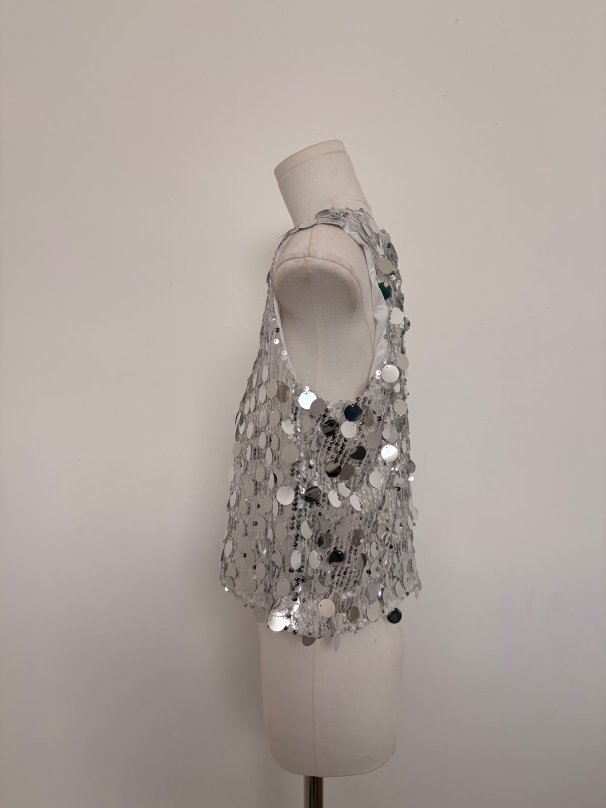 Silver Sequin Top