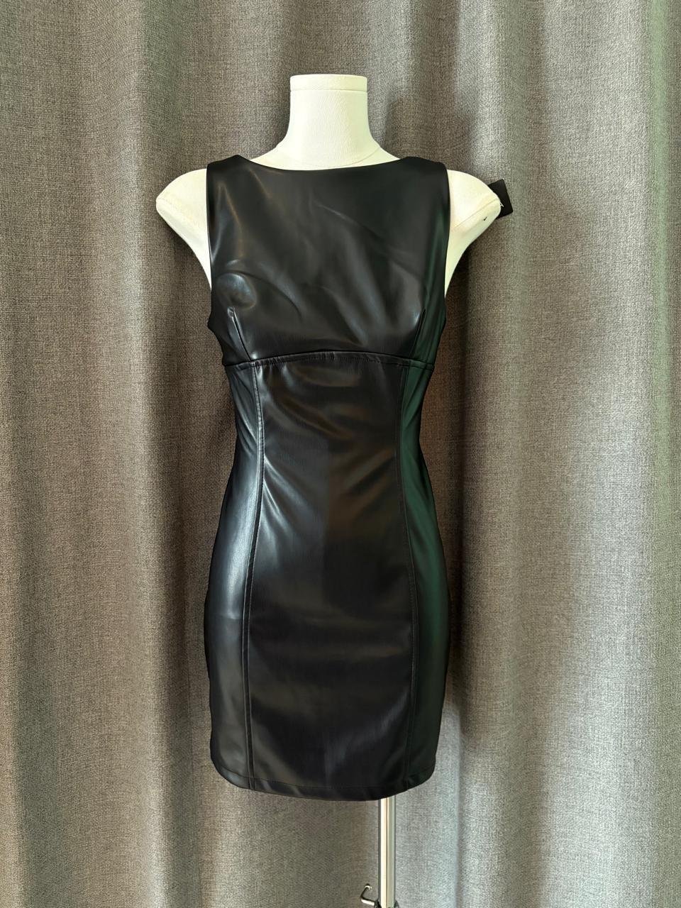 Faux Leather Mini Dress