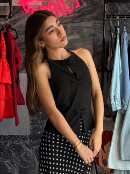 Black Bow Top