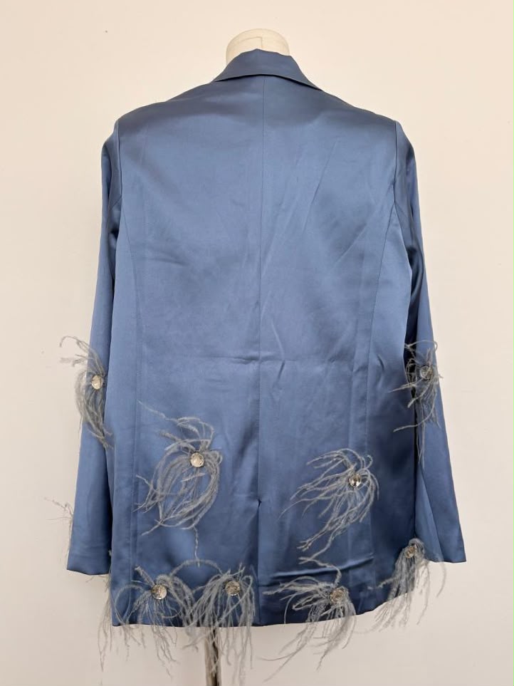 Blue Feather Blazer