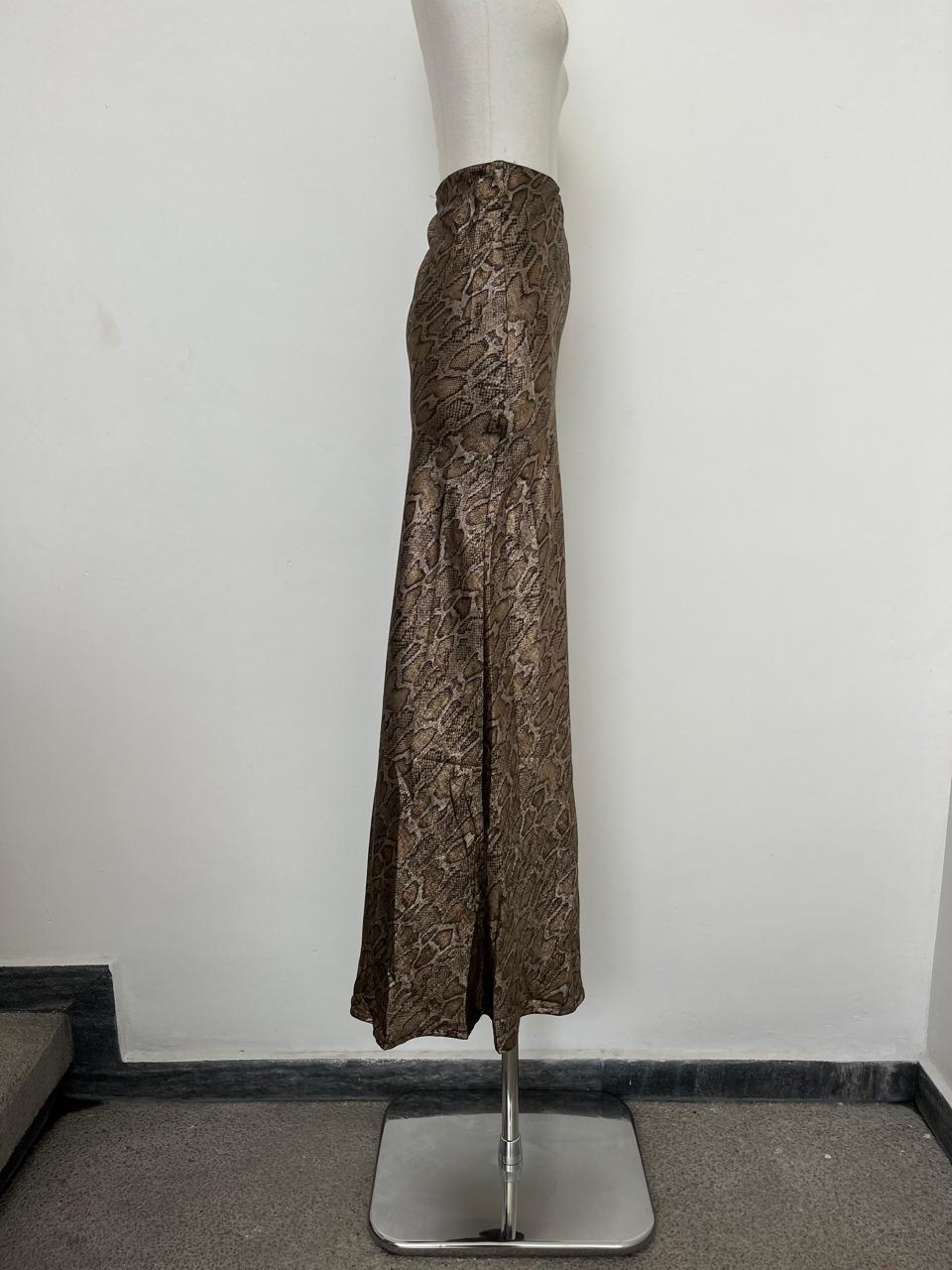 Snake Print Skirt