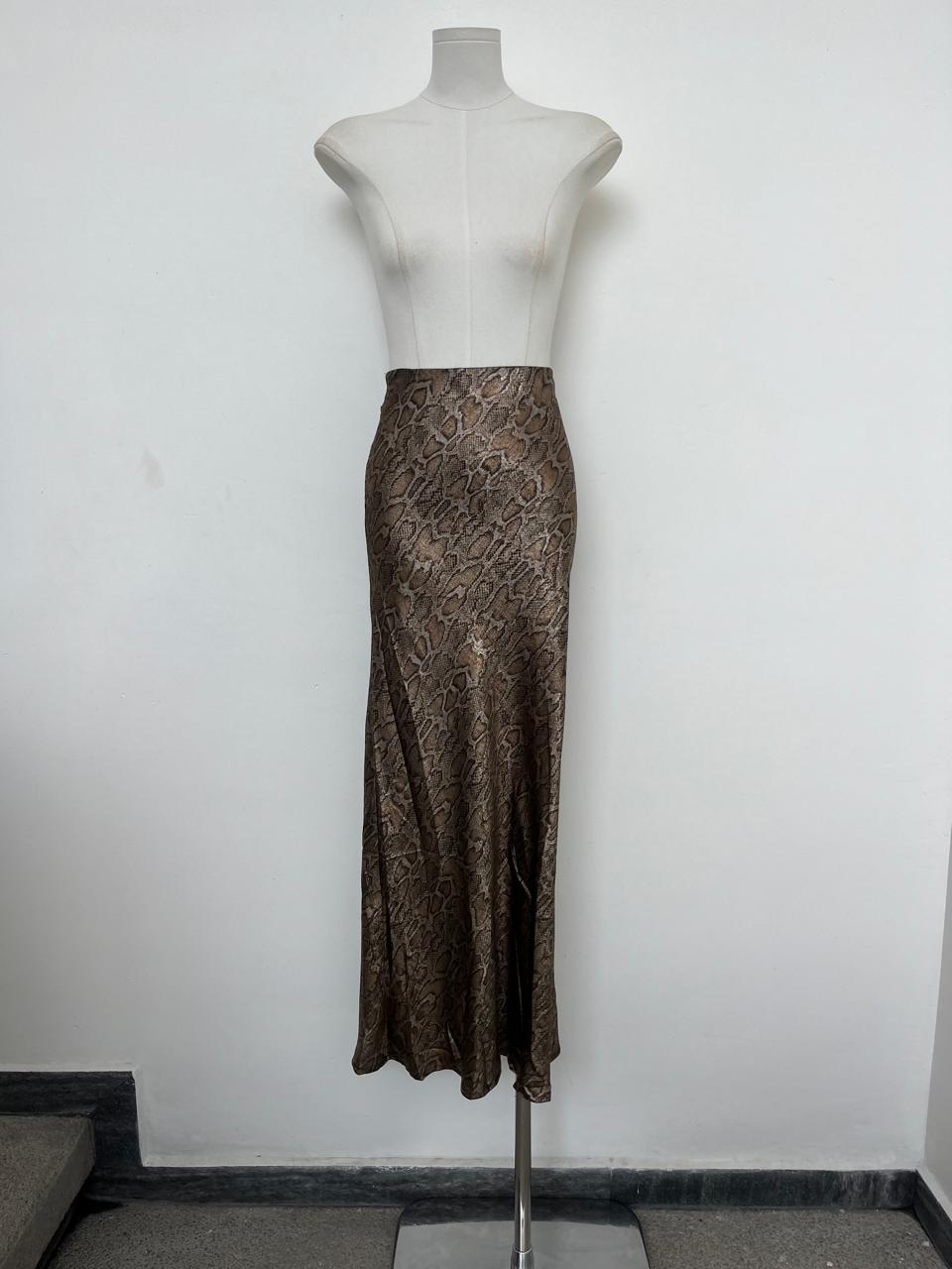 Snake Print Skirt