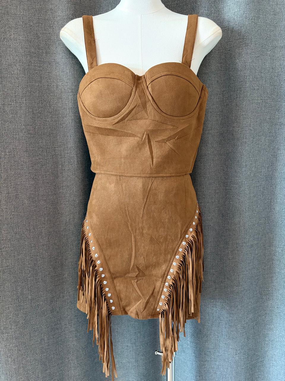 Brown Fringe Set