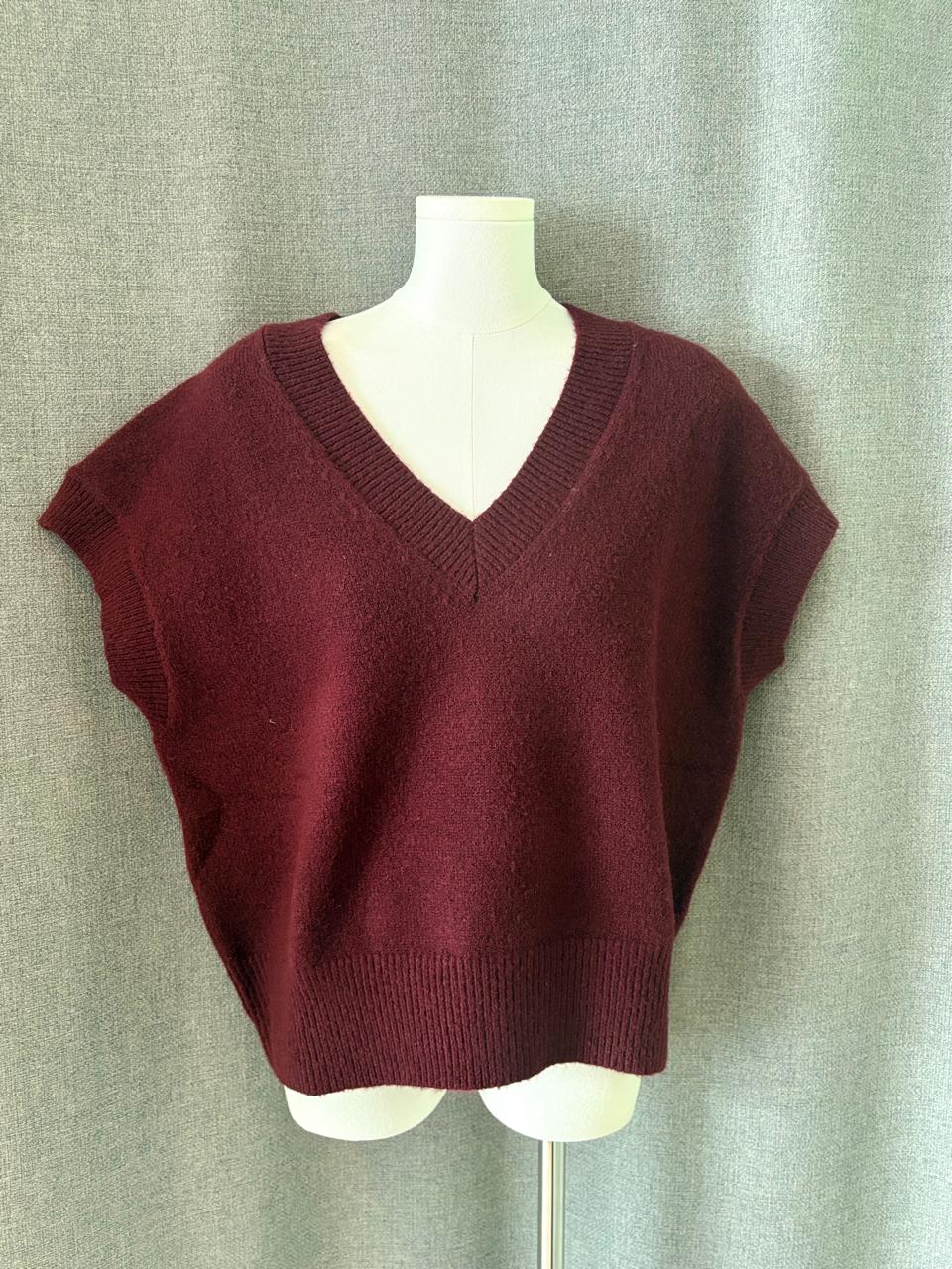 Wine Knit Vest