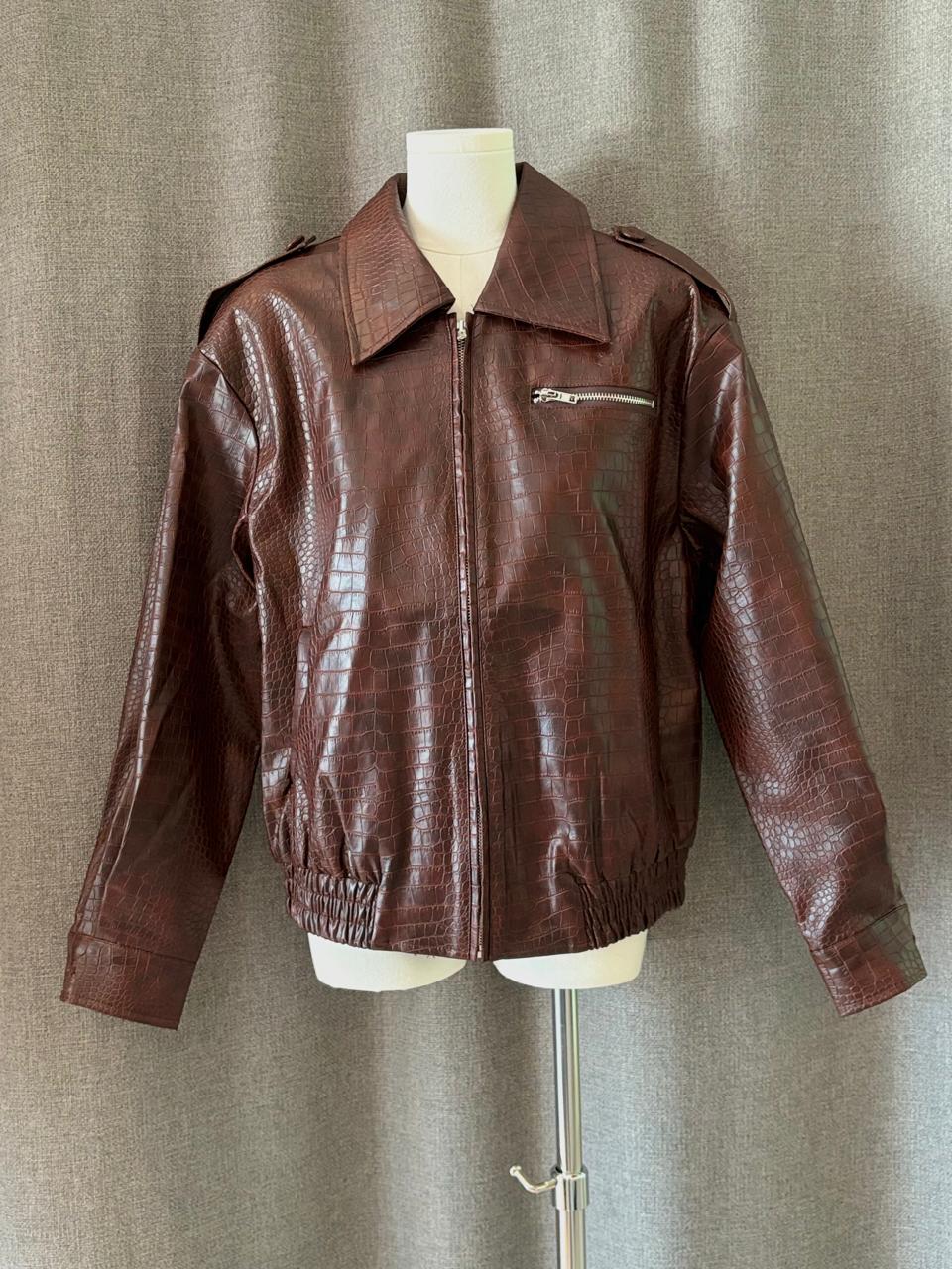 Croc-Effect Jacket