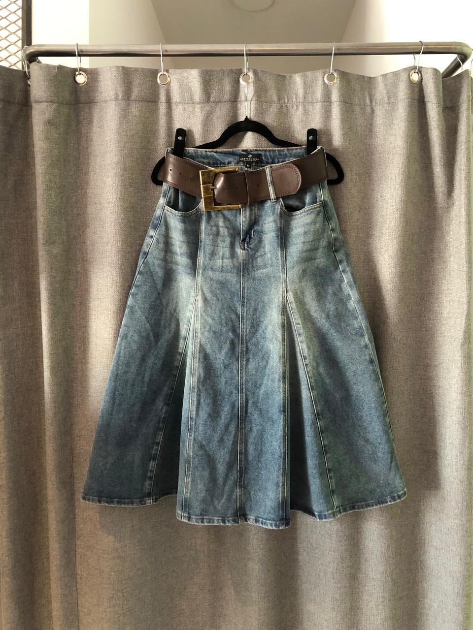 Long Denim Skirt