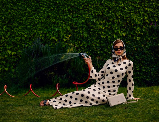 long polka dress