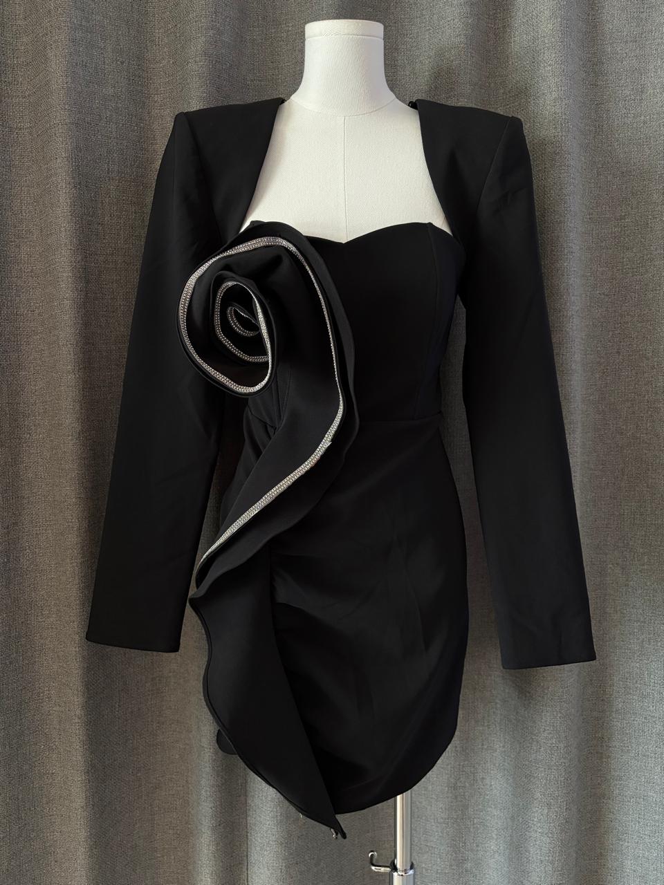 Black Brooch Dress