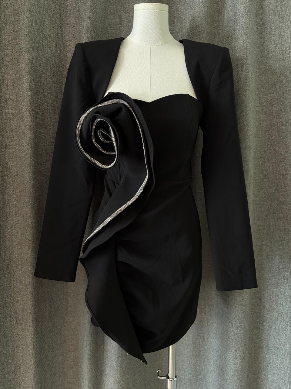 Black Brooch Dress