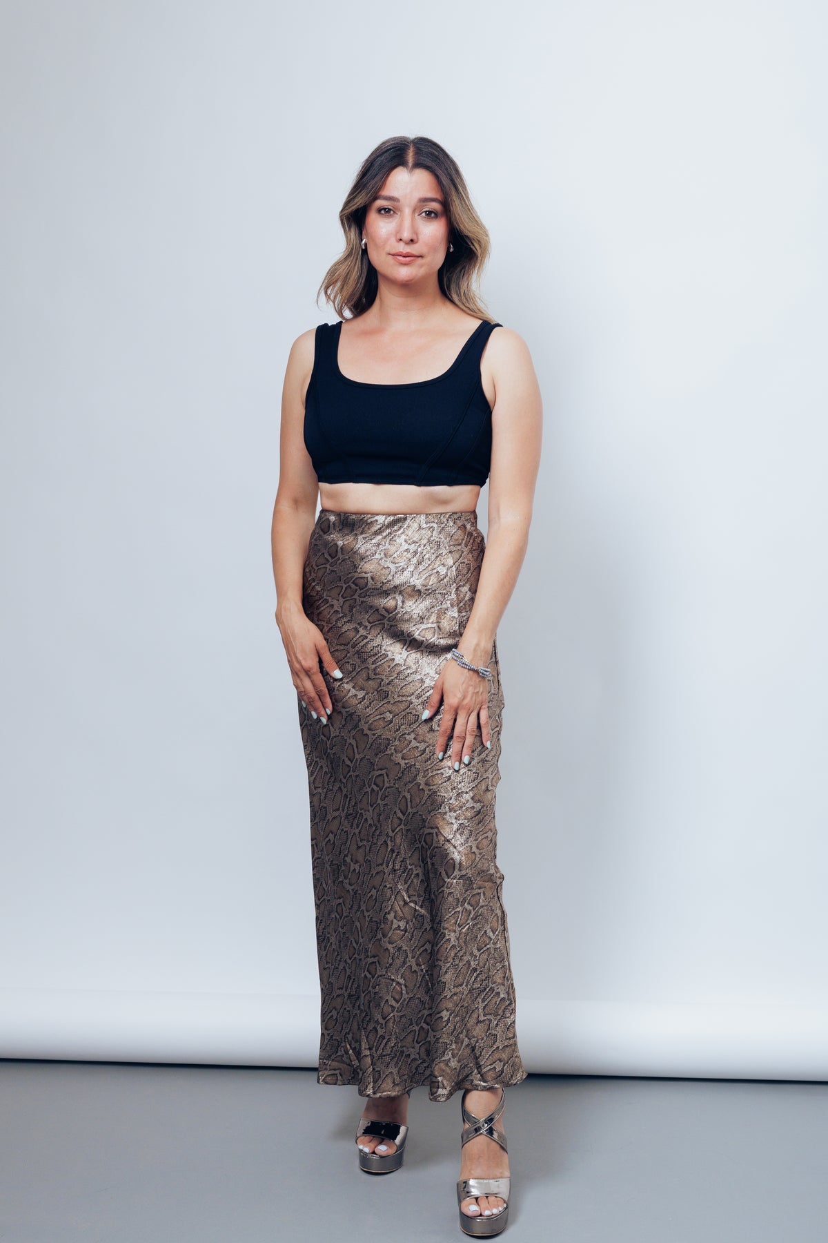 Snake Print Skirt