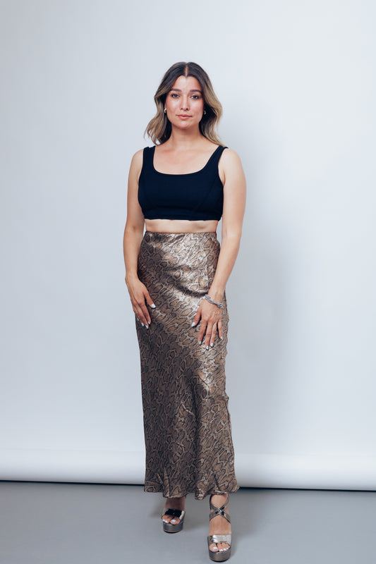 Snake Print Skirt