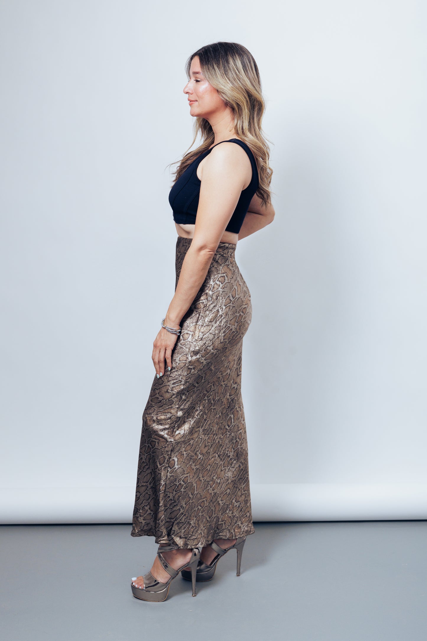 Snake Print Skirt