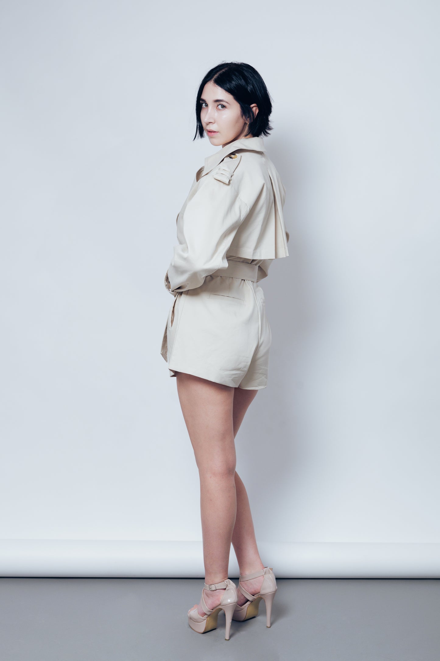 Gabardine jumpsuit