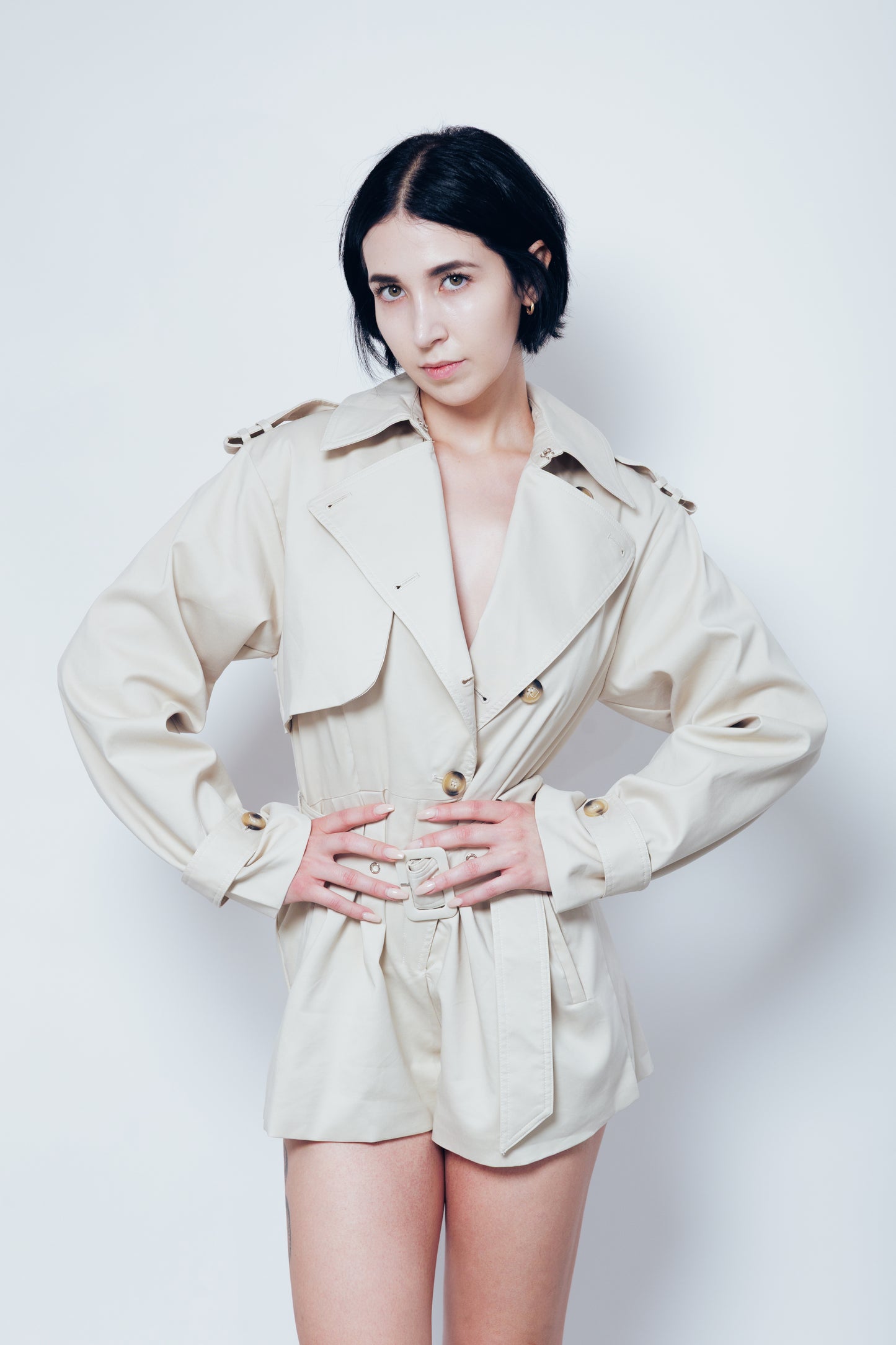 Gabardine jumpsuit